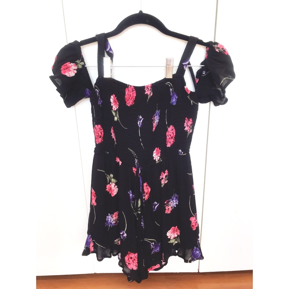 NWT Black Floral Romper